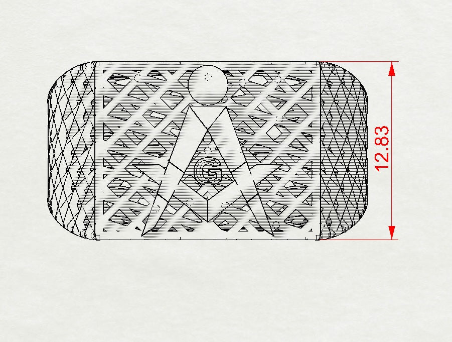 Masonic Ring – Breathable Lattice Structure  BY GALYA