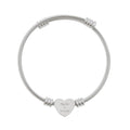 Engravable Heart Cuff Bracelet -  My life is heaven