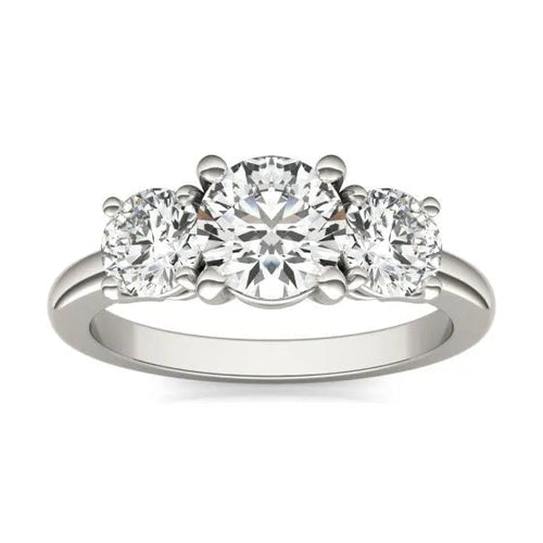 3 CTW AGI Certified Lab Grown Diamond (G-VS) Three Stone Engagement
