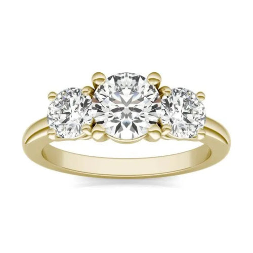 3 CTW AGI Certified Lab Grown Diamond (G-VS) Three Stone Engagement