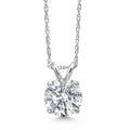 1.50 Ctw Round Lab Grown Diamond Pendant Necklace in 14K Gold – F