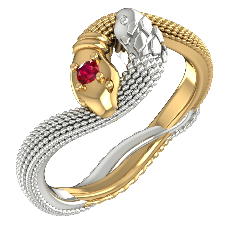 Intertwined Serpents Ring – Unity, Love & Wisdom | BY GALYA