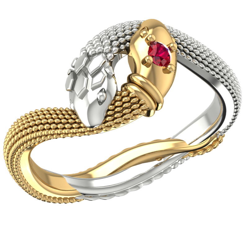 Intertwined Serpents Ring – Unity, Love & Wisdom | BY GALYA