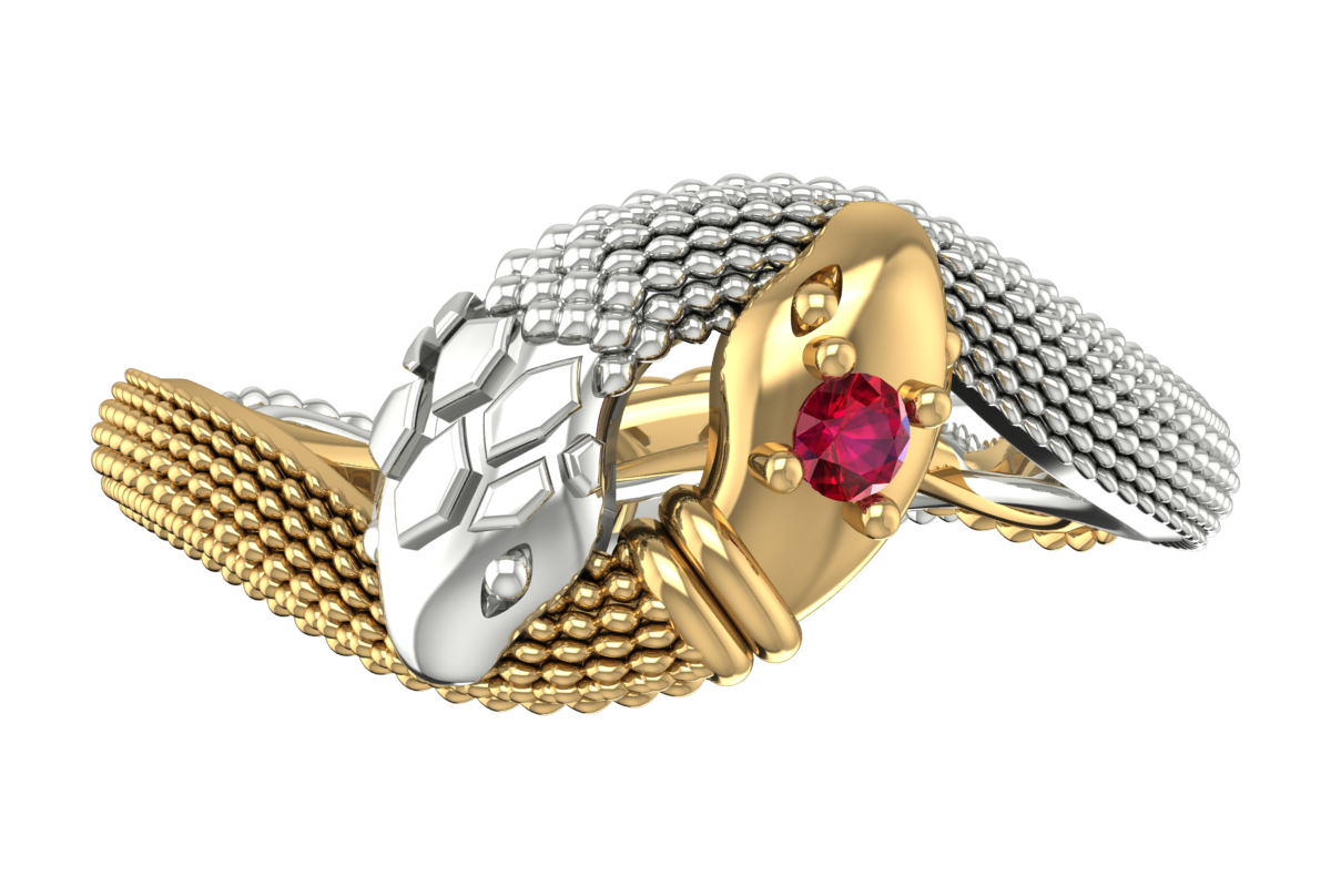 Intertwined Serpents Ring – Unity, Love & Wisdom | BY GALYA