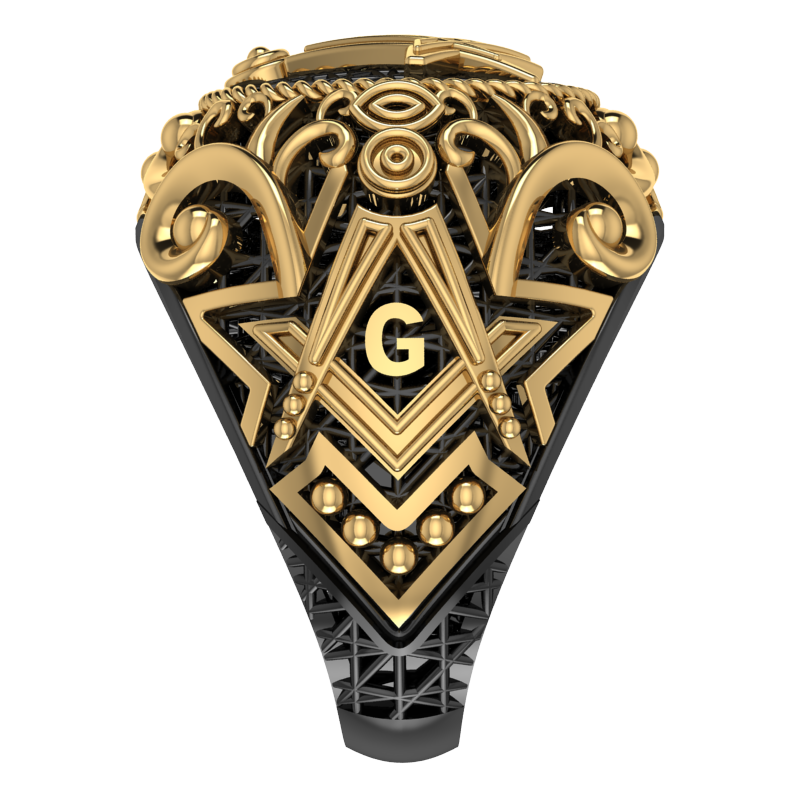 Masonic Ring   - Breathable Lattice Structure  BY GALYA