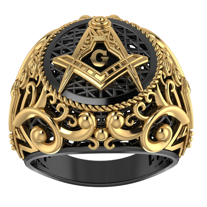 Masonic Ring   - Breathable Lattice Structure  BY GALYA