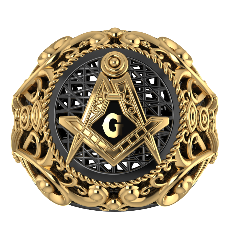 Masonic Ring   - Breathable Lattice Structure  BY GALYA
