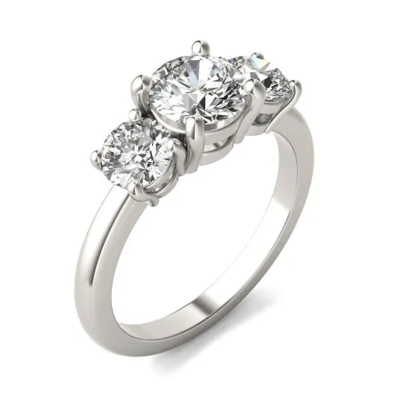 3 CTW AGI Certified Lab Grown Diamond (G-VS) Three Stone Engagement