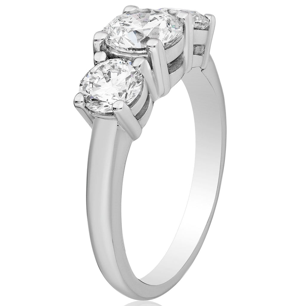3 CTW AGI Certified Lab Grown Diamond (G-VS) Three Stone Engagement
