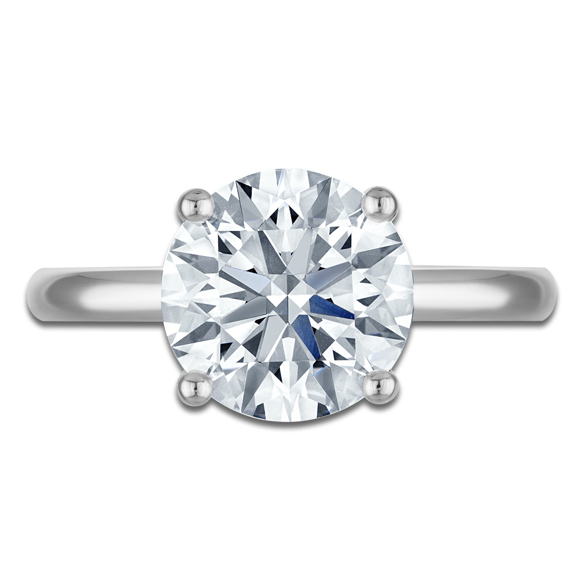 3.50 CTW Round Lab-Grown Diamond Solitaire Engagement Ring in 14K