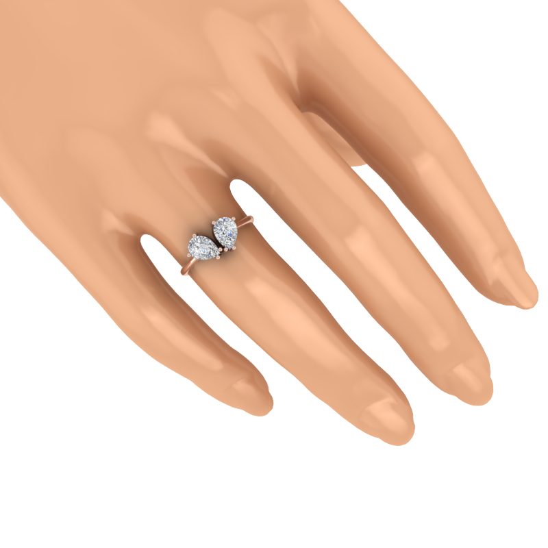 Twin Pear Two-Stone Ring – 3D Model