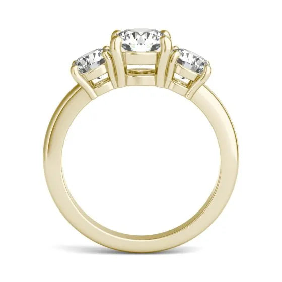 3 CTW AGI Certified Lab Grown Diamond (G-VS) Three Stone Engagement