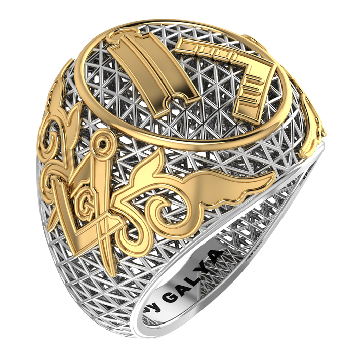 Masonic Ring  – Breathable Lattice Structure  BY GALYA