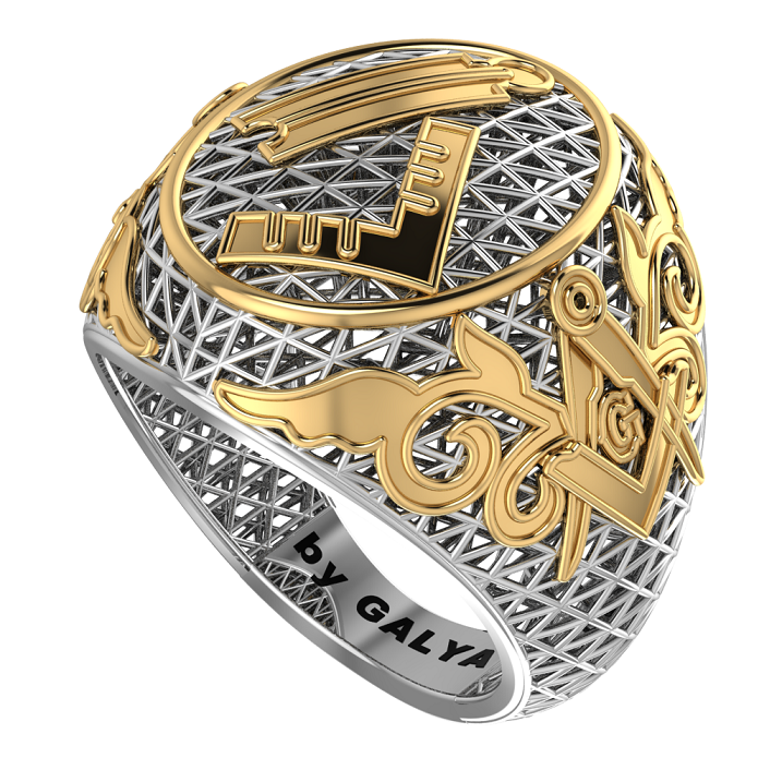 Masonic Ring  – Breathable Lattice Structure  BY GALYA