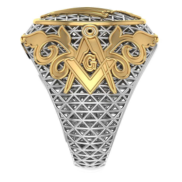Masonic Ring  – Breathable Lattice Structure  BY GALYA