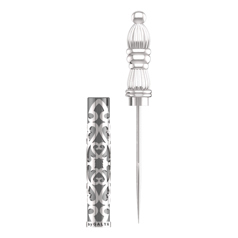 Sterling Silver Cigar Pin — Floral Filigree Case | Handcrafted 925 Silver Cigar Draw Tool & Nubber | BY GALYA