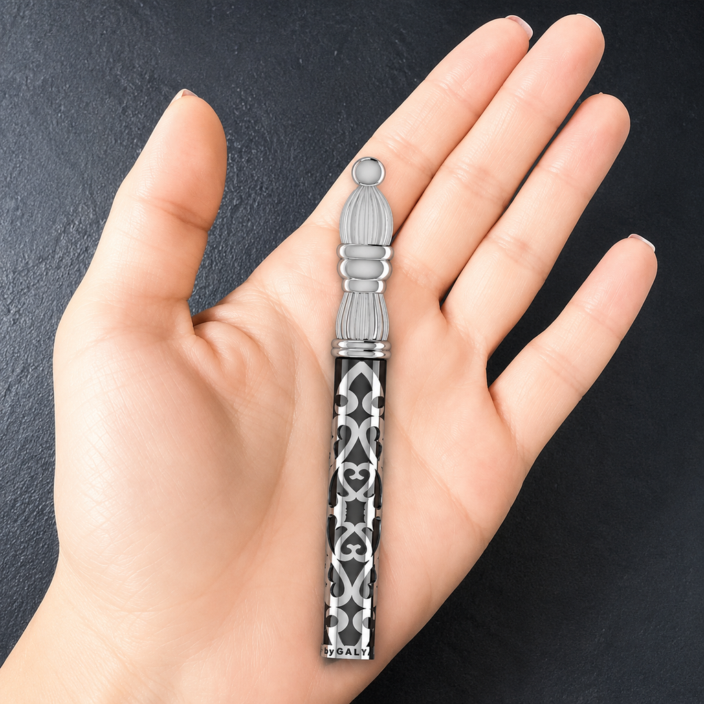 Sterling Silver Cigar Pin — Floral Filigree Case | Handcrafted 925 Silver Cigar Draw Tool & Nubber | BY GALYA