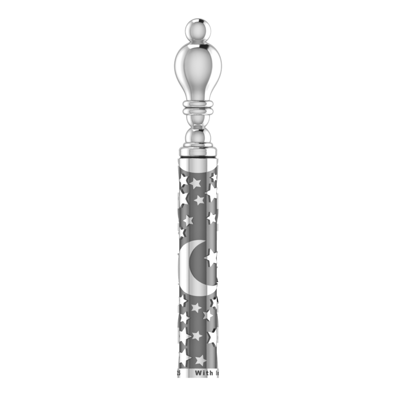 Sterling Silver Cigar Pin — Sun & Moon Filigree Case | Handcrafted 925 Silver Cigar Draw Tool & Nubber | BY GALYA