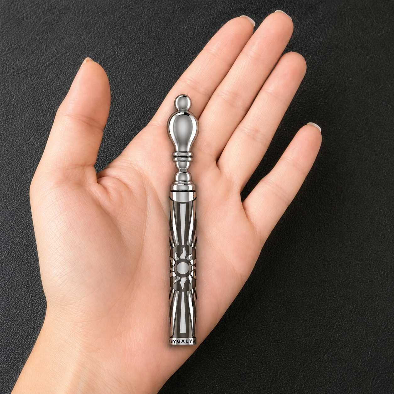 Sterling Silver Cigar Pin — Sun & Moon Filigree Case | Handcrafted 925 Silver Cigar Draw Tool & Nubber | BY GALYA