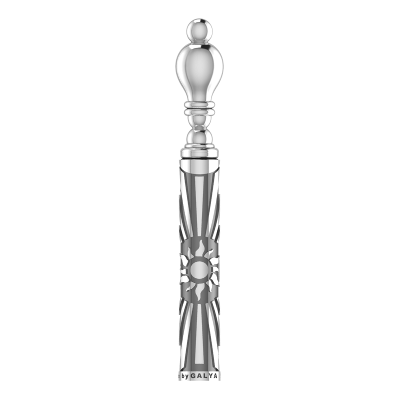 Sterling Silver Cigar Pin — Sun & Moon Filigree Case | Handcrafted 925 Silver Cigar Draw Tool & Nubber | BY GALYA