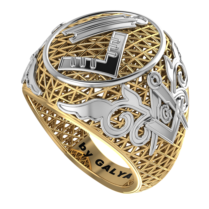Masonic Ring  – Breathable Lattice Structure  BY GALYA