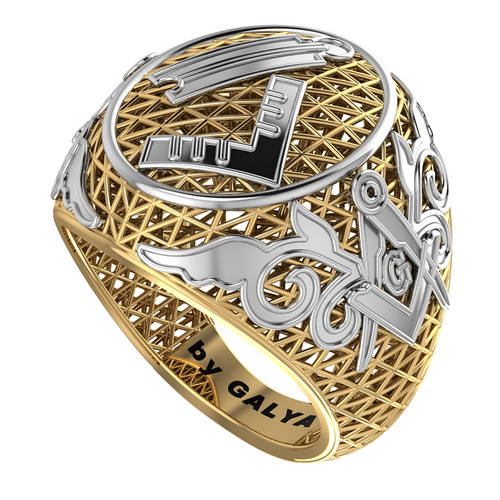 Masonic Ring  – Breathable Lattice Structure  BY GALYA