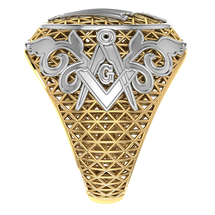 Masonic Ring  – Breathable Lattice Structure  BY GALYA