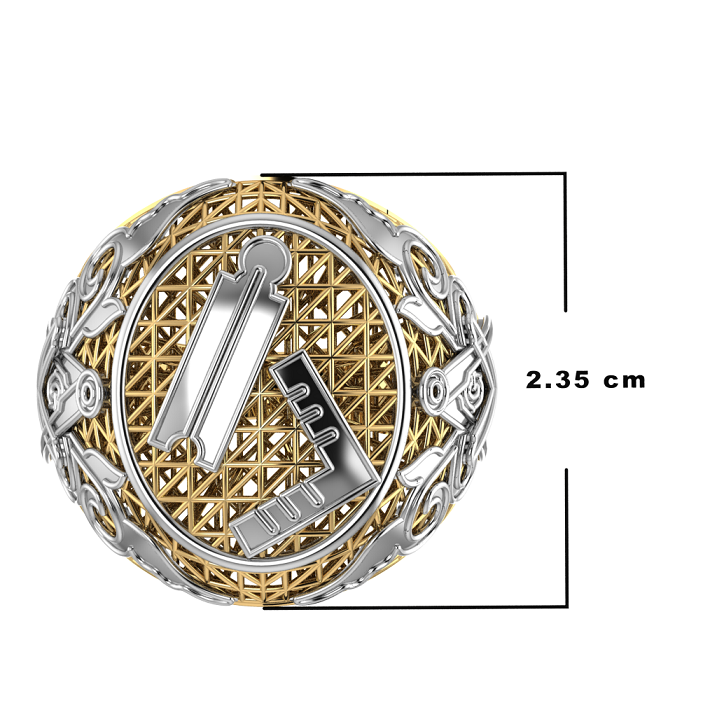 Masonic Ring  – Breathable Lattice Structure  BY GALYA