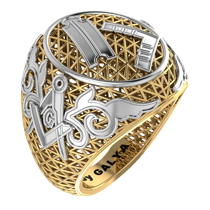 Masonic Ring  – Breathable Lattice Structure  BY GALYA