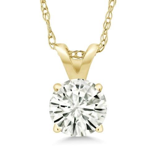 .80 CTW Certified Genuine Moissanite Solitaire Pendant Necklace -