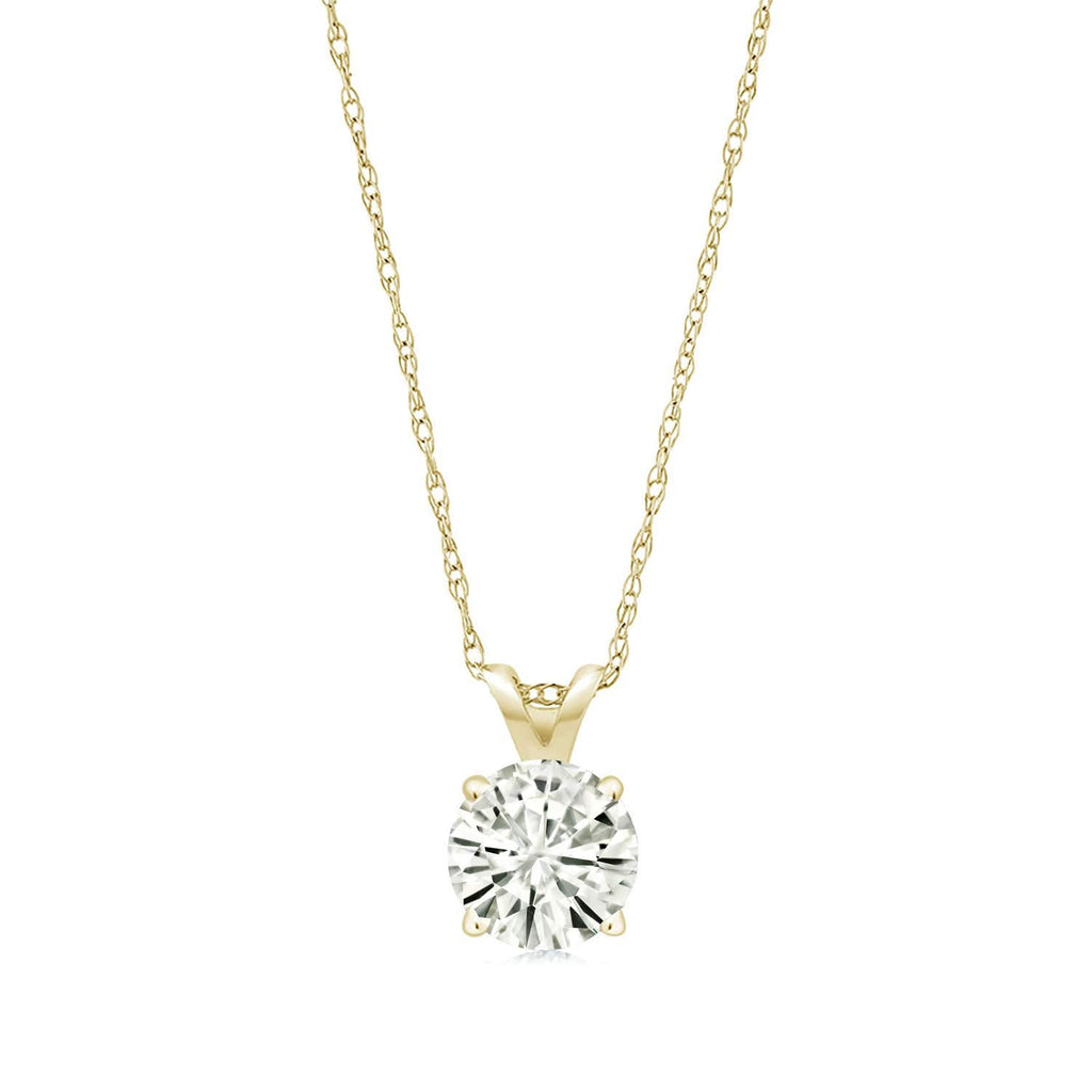 .80 CTW Certified Genuine Moissanite Solitaire Pendant Necklace -