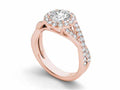 Pavé Shoulder Halo Engagement Ring CAD Design – Digital Download