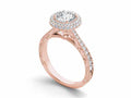 Vintage Engraved Halo Engagement Ring CAD Design – Digital Download
