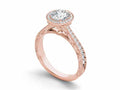 Graduated-Stone Engraved Halo Ring CAD Design – Digital Download