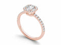Delicate Pavé Halo Engagement Ring CAD Design – Digital Download