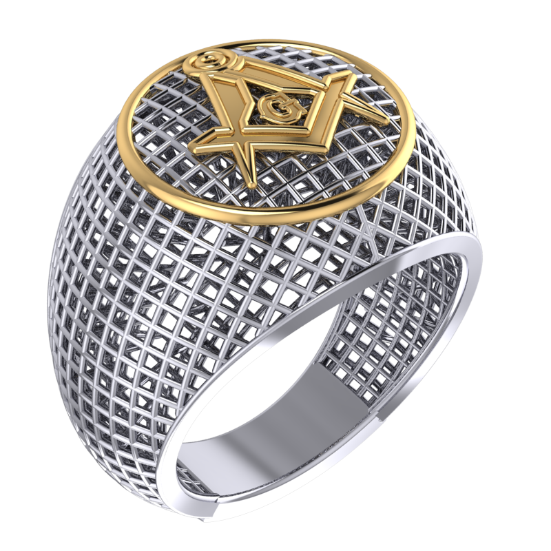 Masonic Ring – Breathable Lattice Structure  BY GALYA