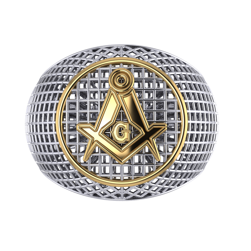 Masonic Ring – Breathable Lattice Structure  BY GALYA