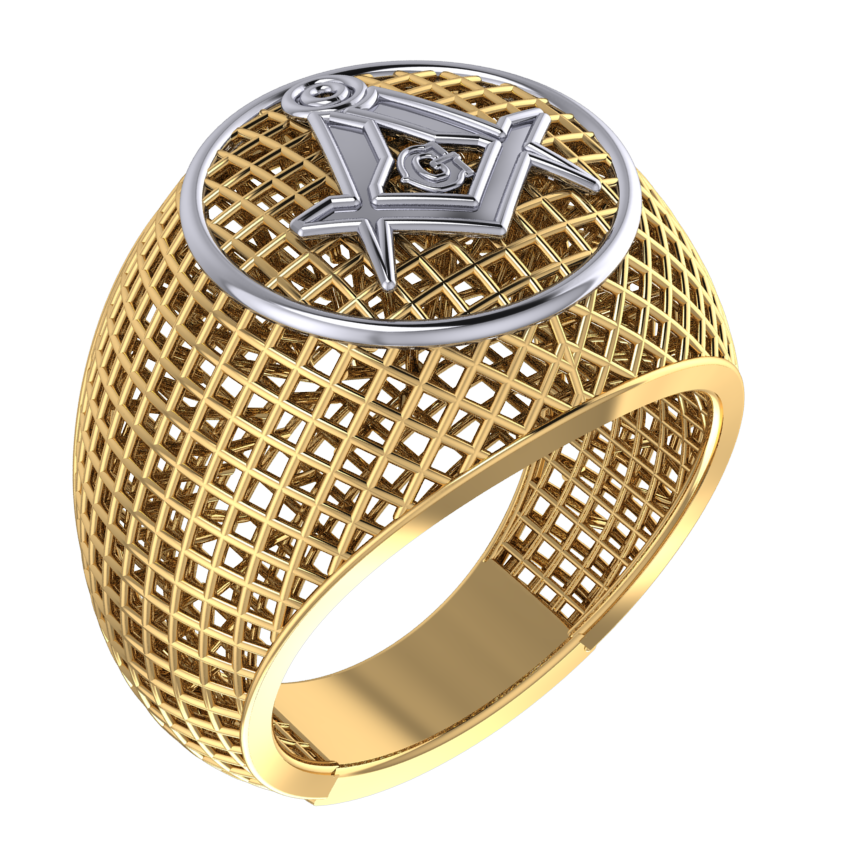 Masonic Ring – Breathable Lattice Structure  BY GALYA
