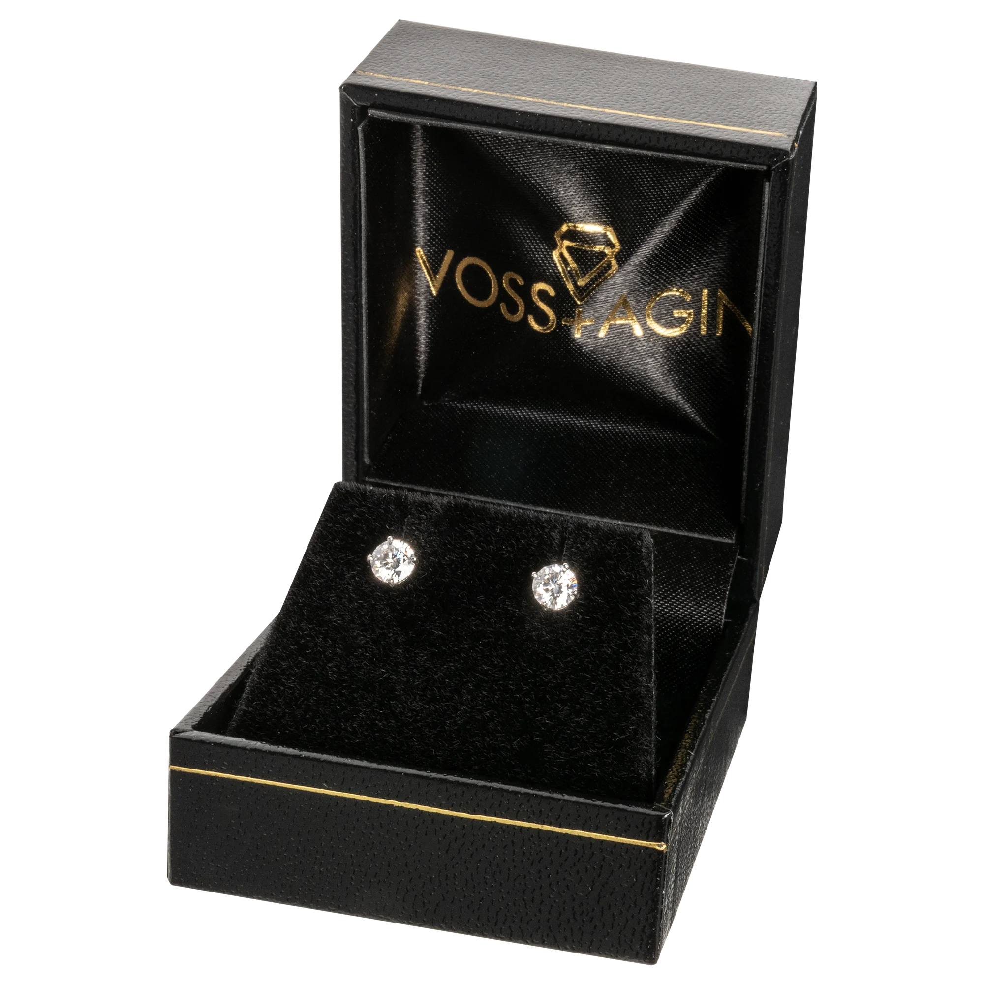 2.00 CTW Lab-Grown Diamond Stud Earrings – E Color VS Clarity in Solid