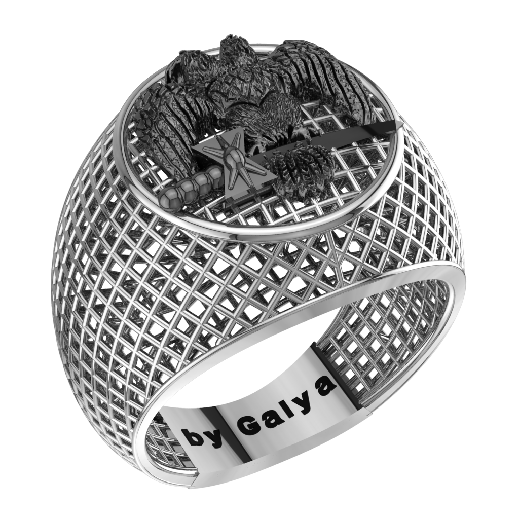 Masonic Ring 30 th degree  – Breathable Lattice Structure  BY GALYA