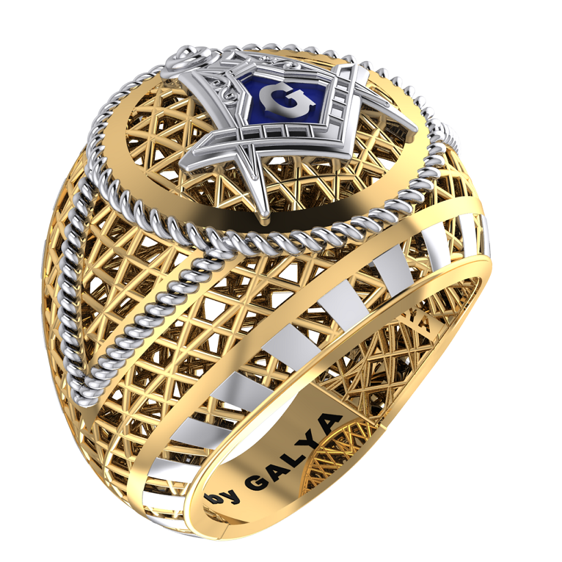 Masonic Ring - Breathable Lattice Structure  BY GALYA