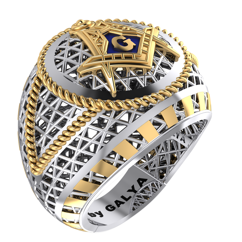 Masonic Ring - Breathable Lattice Structure  BY GALYA