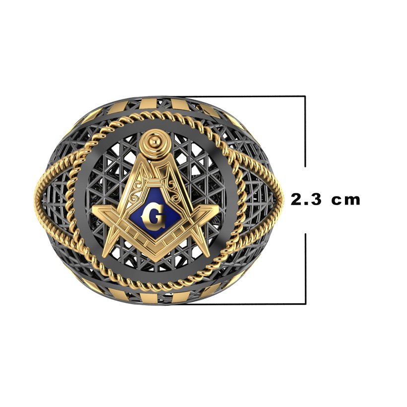 Masonic Ring - Breathable Lattice Structure  BY GALYA