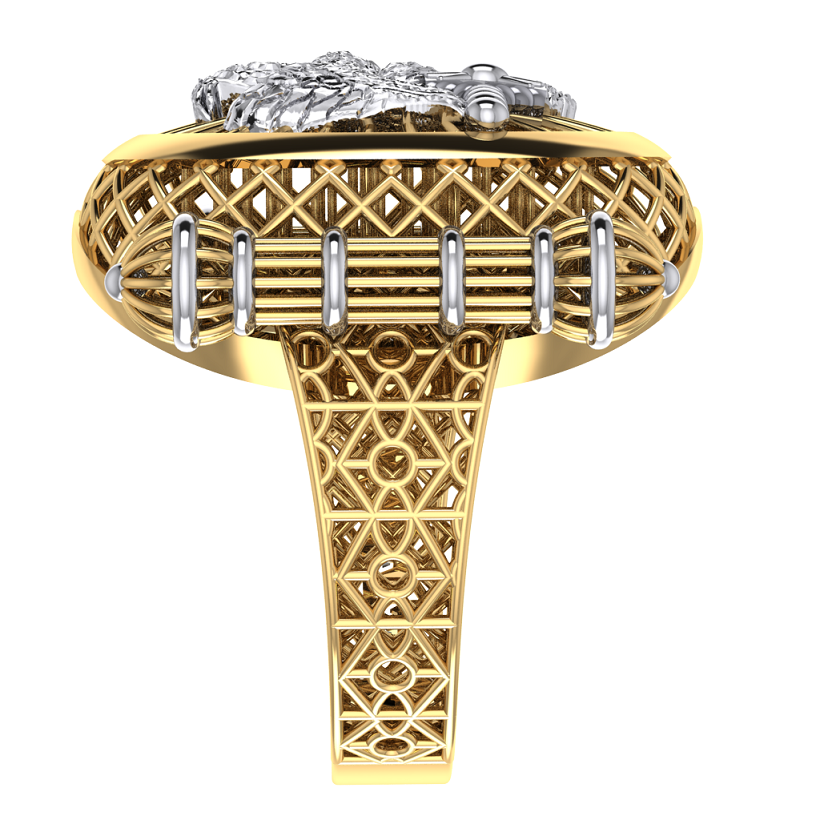 Masonic Ring 30 th degree  - Breathable Lattice Structure  BY GALYA