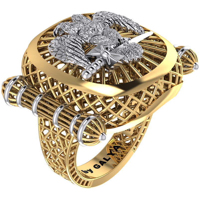 Masonic Ring 30 th degree  - Breathable Lattice Structure  BY GALYA