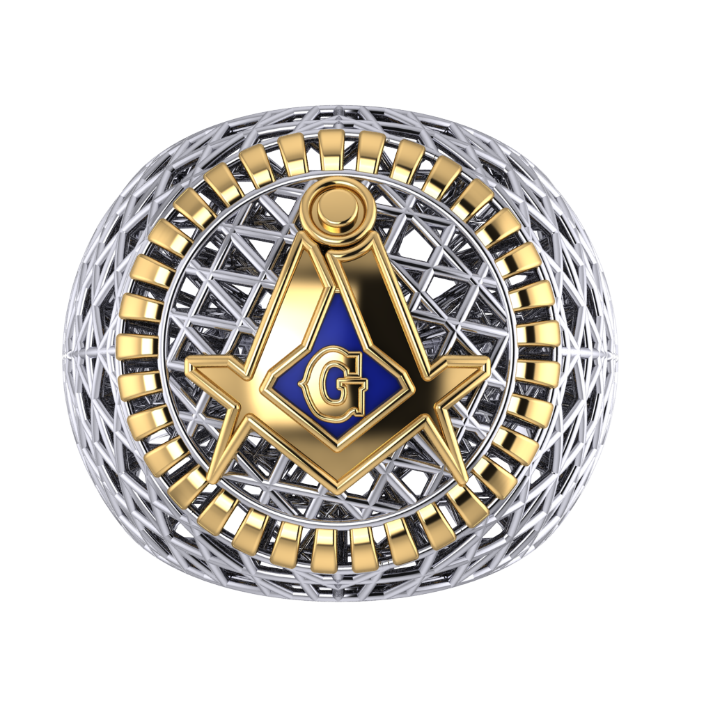 Masonic Ring – Breathable Lattice Structure  BY GALYA