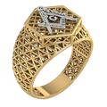 Masonic Ring   - Breathable Lattice Structure  BY GALYA