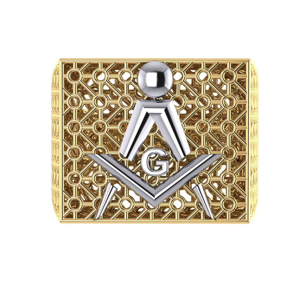 Masonic Ring – Breathable Lattice Structure  BY GALYA