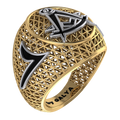 Masonic Ring Past Master – Breathable Lattice Structure  BY GALYA