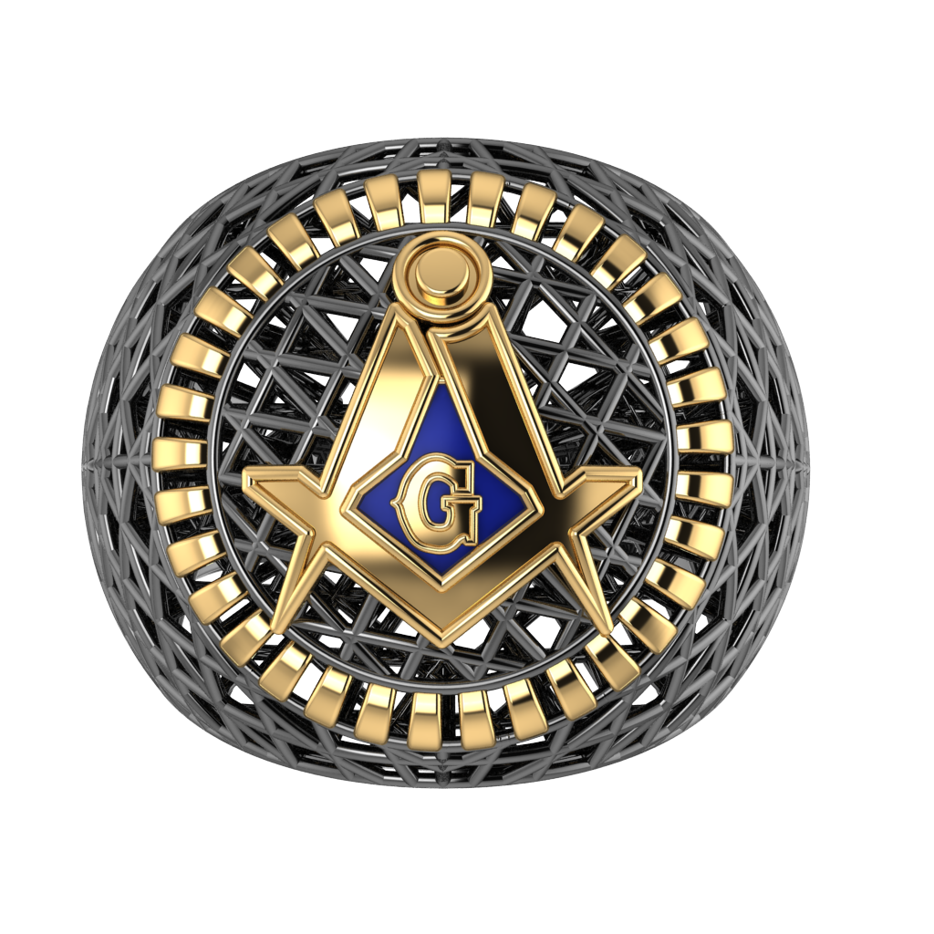 Masonic Ring – Breathable Lattice Structure  BY GALYA